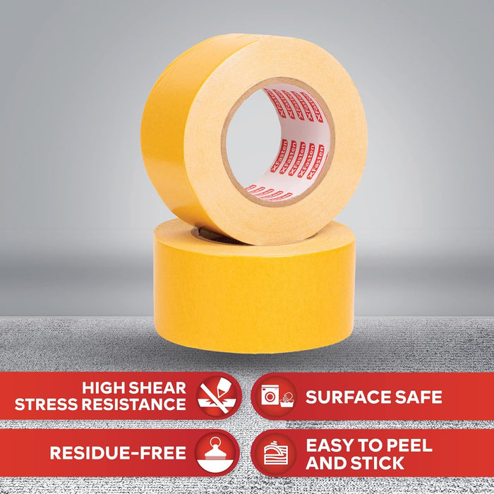 XFasten Double Sided Woodworking Tape | 3 Inches x 30 Yards
