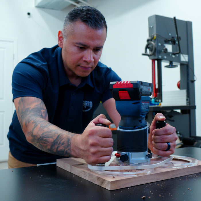 TrimFit Pro® DUAL GRIP Router Base Plate for Bosch Colt GKF18V-25