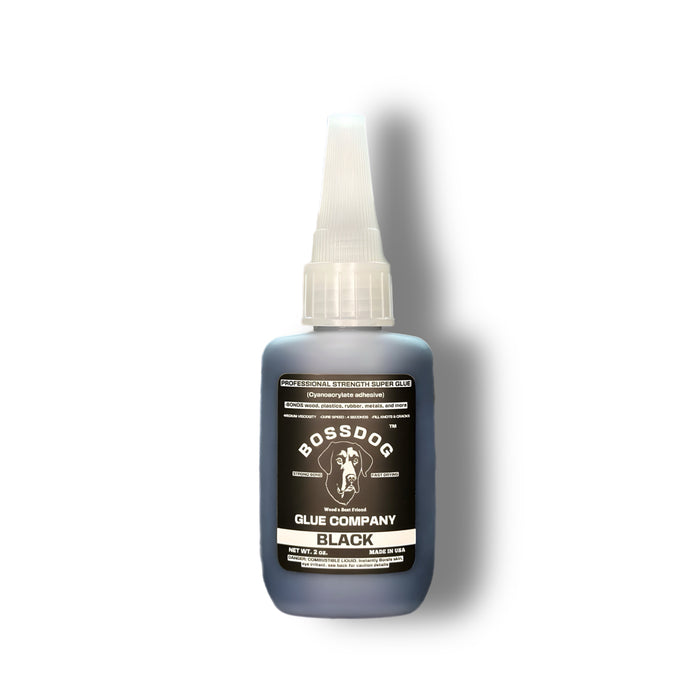 2 oz BOSSDOG Professional Strength Super Glue | BLACK (MEDIUM)