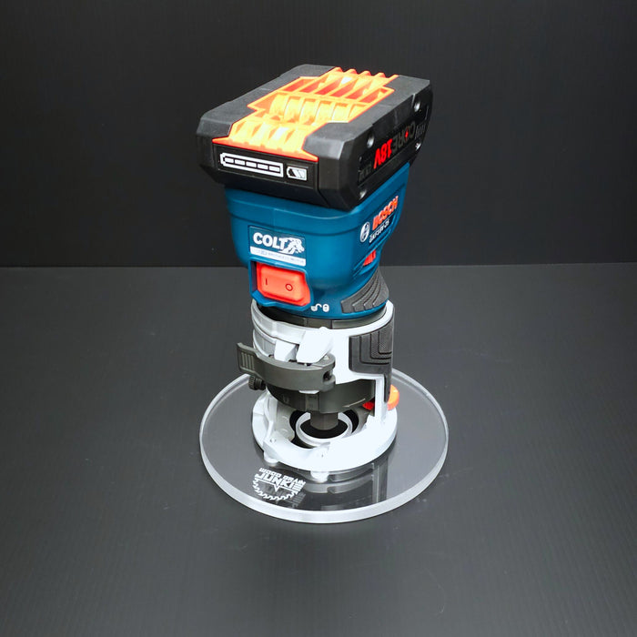 TrimFit Pro® 6 inch ROUND Router Base Plate for Bosch Colt GKF18V-25