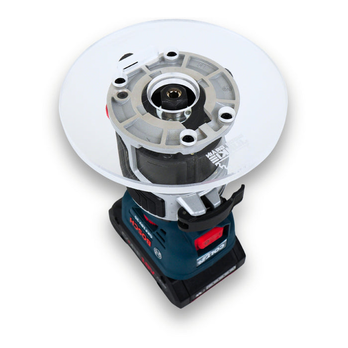 TrimFit Pro® 6 inch ROUND Router Base Plate for Bosch Colt GKF18V-25