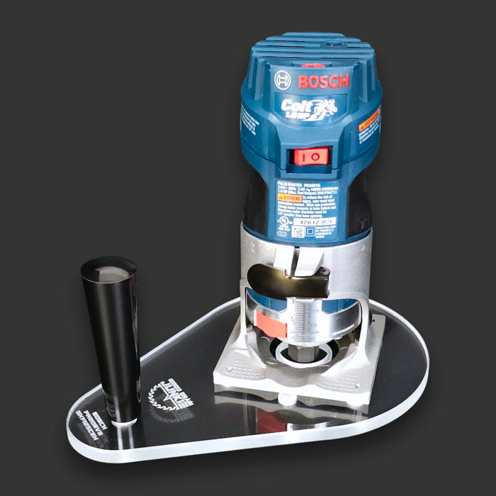 TrimFit Pro® SINGLE GRIP Router Base Plate for Bosch Colt PR20EVS and GKF125CE