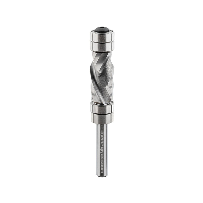 ShurCut Carbide Head Compression Pattern Flush-Trim Bit – 1/4″ Shank, 1/2″ Dia, 1″ Cut Length