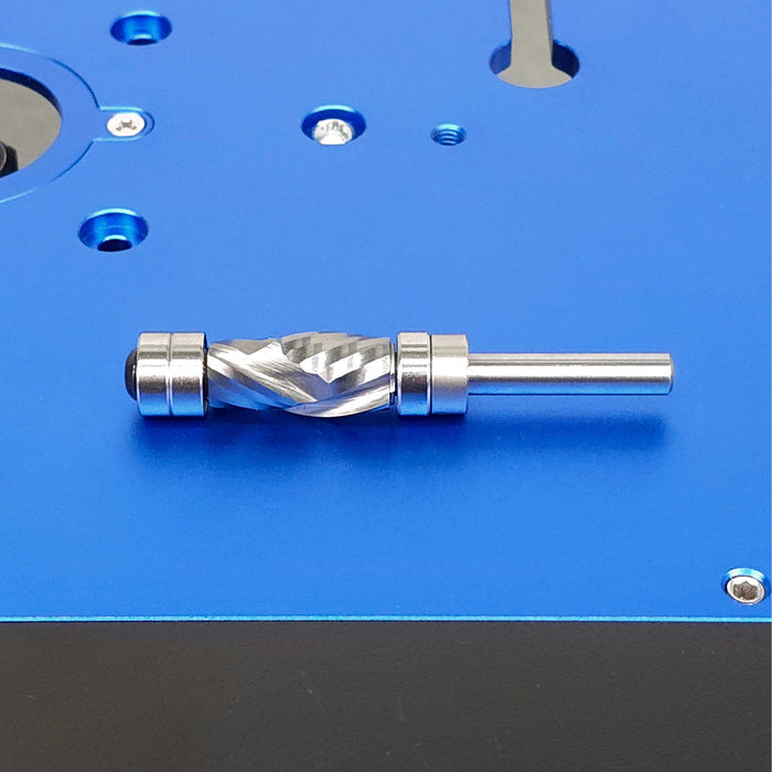 ShurCut Carbide Head Compression Pattern Flush-Trim Bit – 1/4″ Shank, 1/2″ Dia, 1″ Cut Length