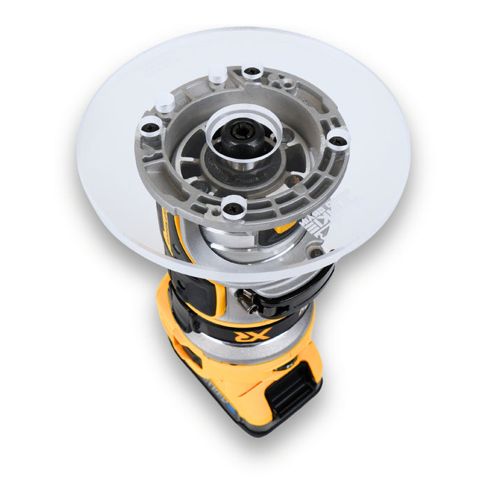 TrimFit Pro® 6 inch ROUND Router Base Plate for DeWalt DWP611 and DCW600B
