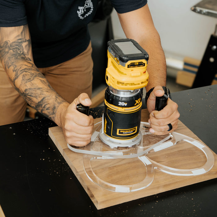 TrimFit Pro® DUAL GRIP Router Base Plate for DeWalt DWP611 and DCW600B