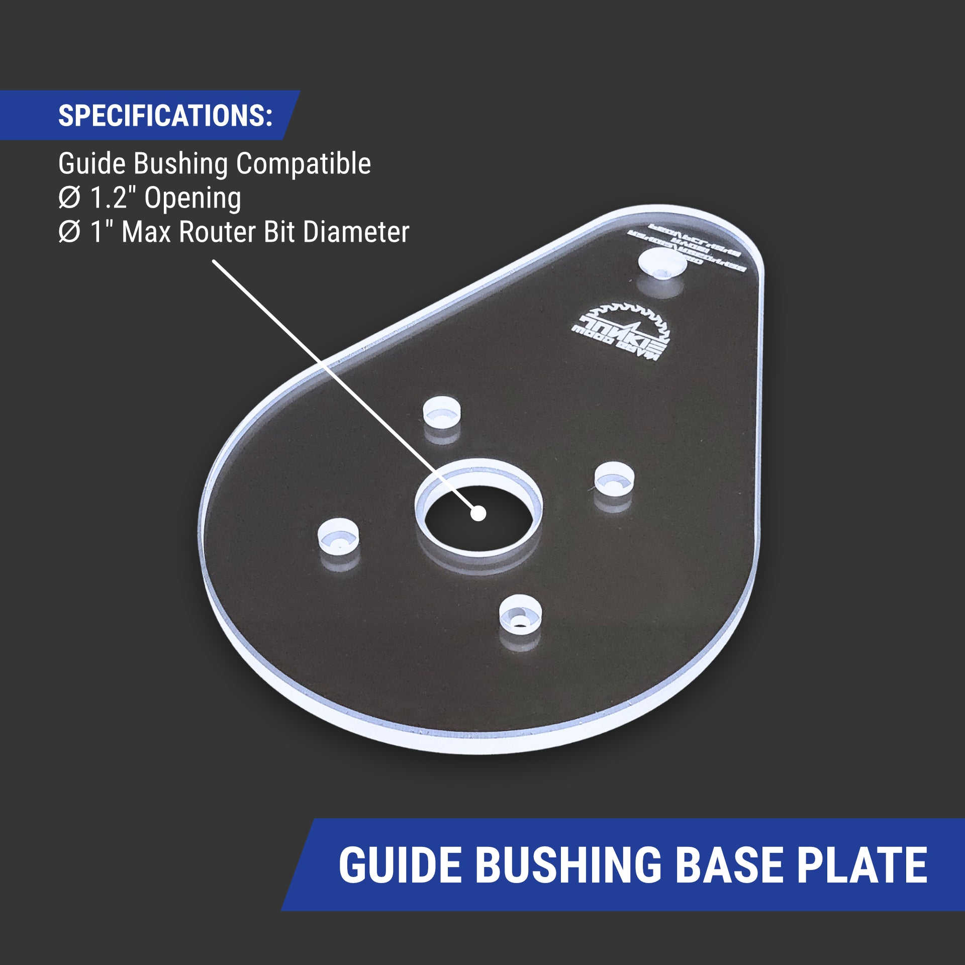 SINGLE GRIP Router Base Plate for Kreg 20V Ionic Drive