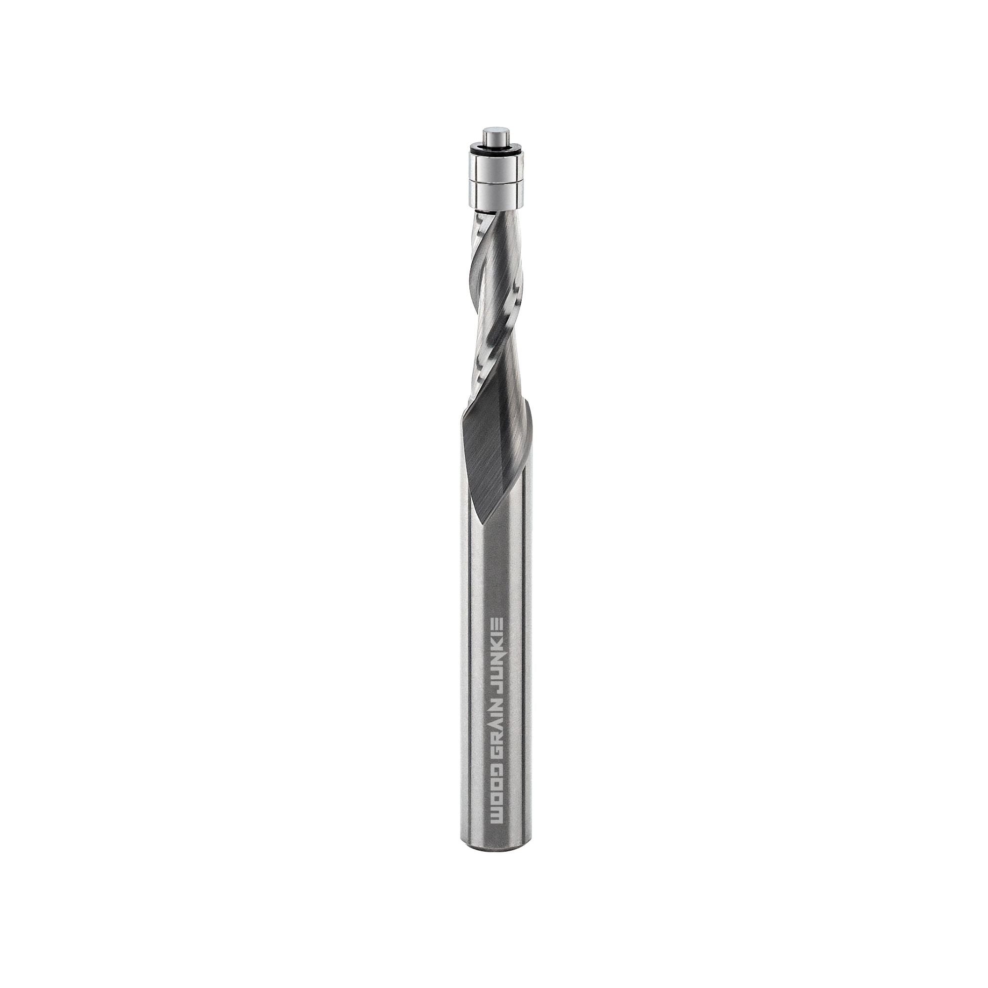 ShurCut Solid Carbide Micro Spiral Up-Cut Flush-Trim Bit – 1/4″ Shank, 3/16″ Dia, 9/16″ Cut Length