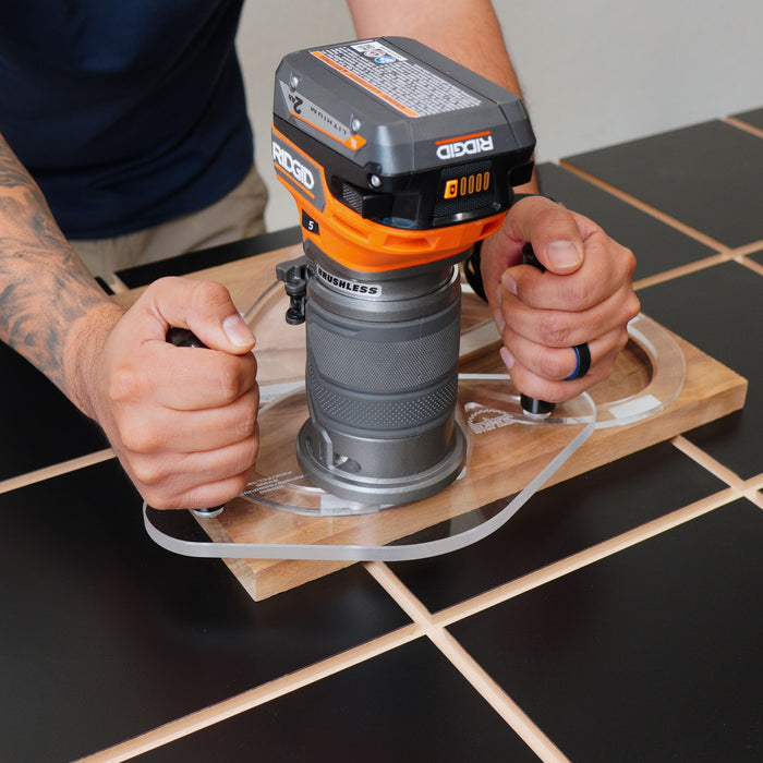 TrimFit Pro® DUAL GRIP Router Base Plate for Ridgid and Ryobi
