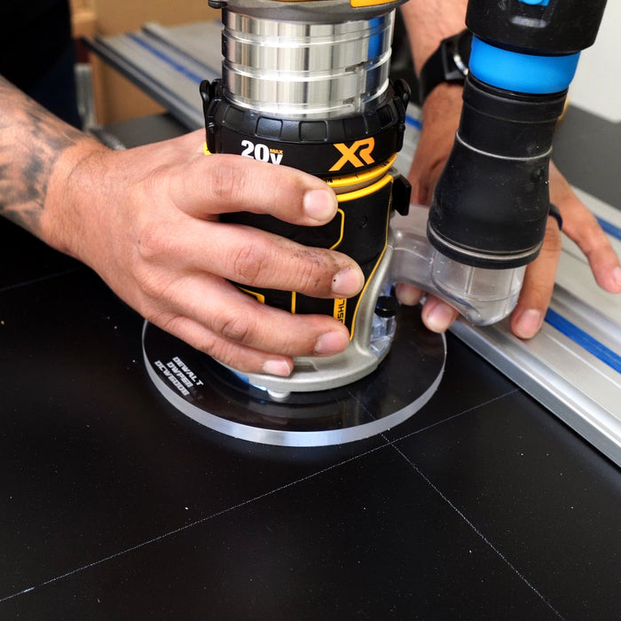 TrimFit Pro® 6 inch ROUND Router Base Plate for DeWalt DWP611 and DCW600B