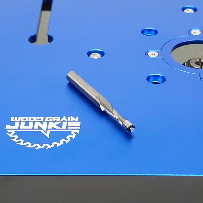 ShurCut Solid Carbide Micro Spiral Up-Cut Flush-Trim Bit – 1/4″ Shank, 3/16″ Dia, 9/16″ Cut Length