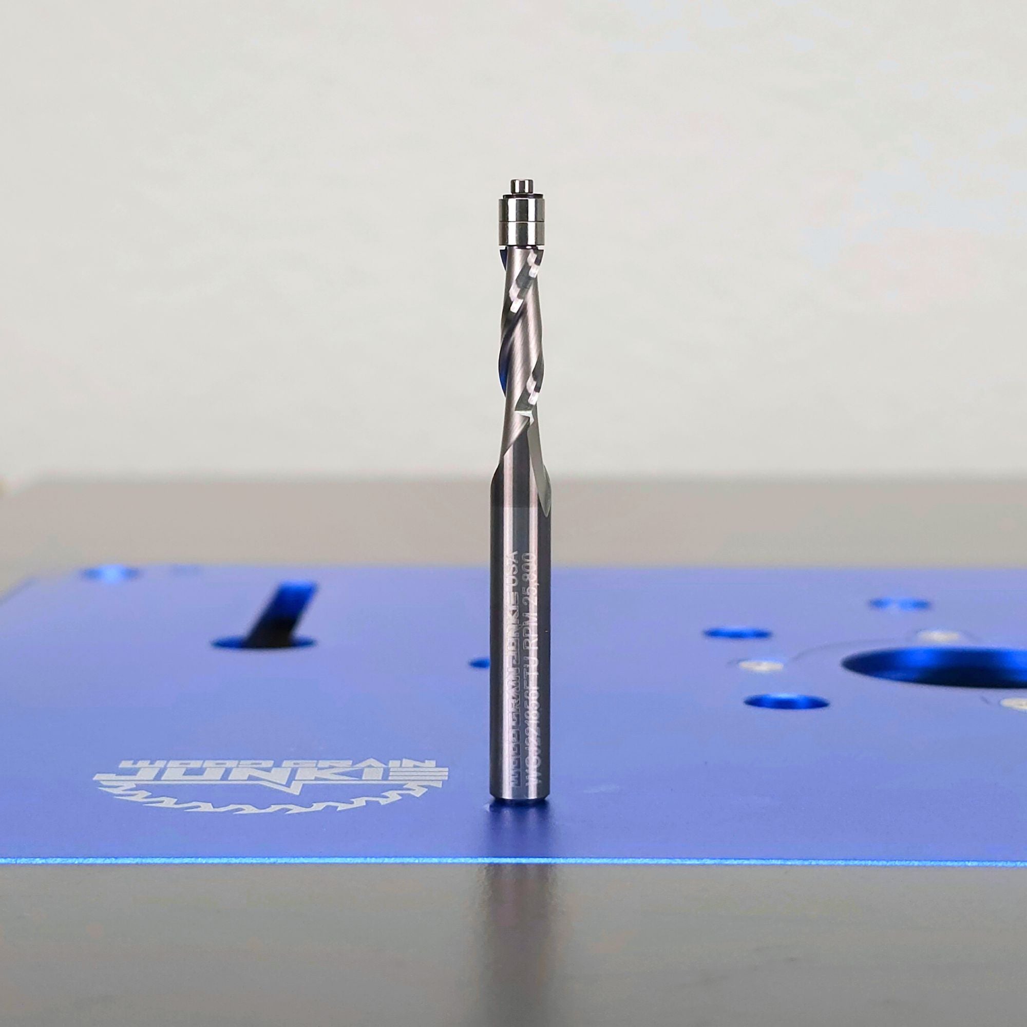 ShurCut Solid Carbide Micro Spiral Up-Cut Flush-Trim Bit – 1/4″ Shank, 3/16″ Dia, 9/16″ Cut Length
