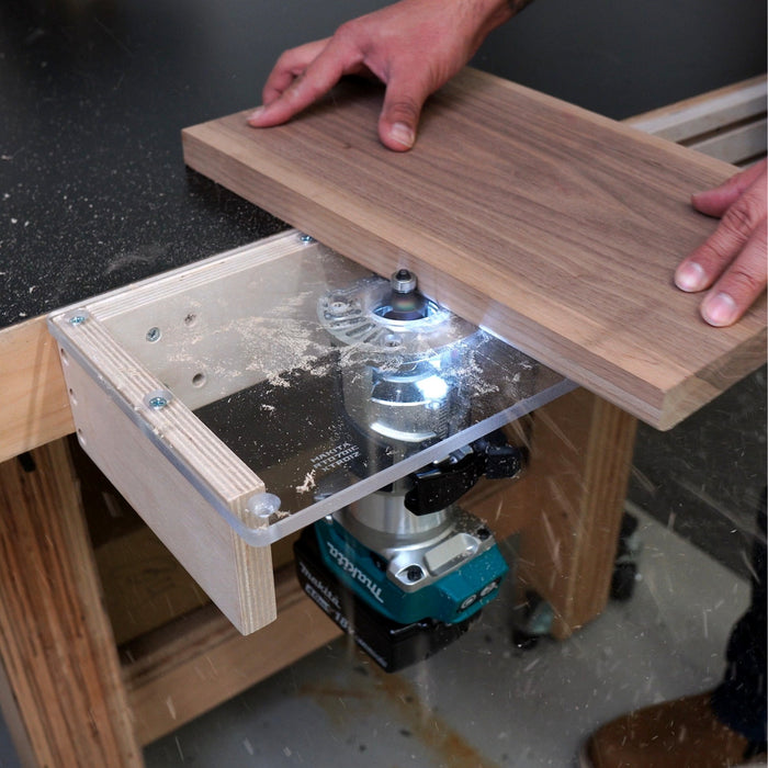 TrimFit Pro® Trim Router Table Plate for Popular Compact Routers