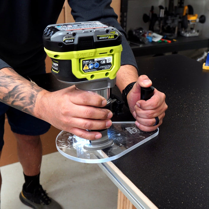 TrimFit Pro® SINGLE GRIP Router Base Plate for Ridgid and Ryobi