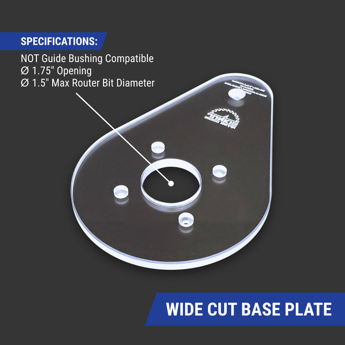 TrimFit Pro® SINGLE GRIP Router Base Plate for Bosch Colt PR20EVS and GKF125CE