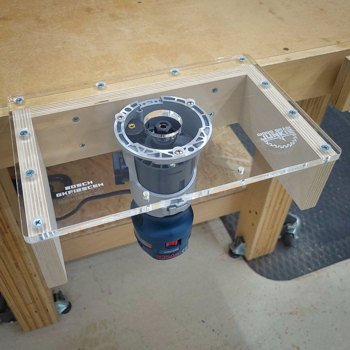 Wood Grain Junkie 3/8 Inch Thick Acrylic Trim Router Table Plate Bosch PR20EVS