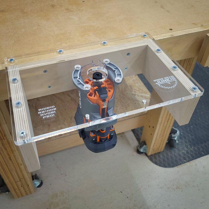 Wood Grain Junkie 3/8 Inch Thick Acrylic Trim Router Table Plate Ridgid
