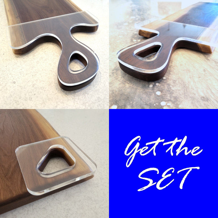 Wood Grain Junkie Charcuterie Board Handle Acrylic Router Template Set w/2" Triangle