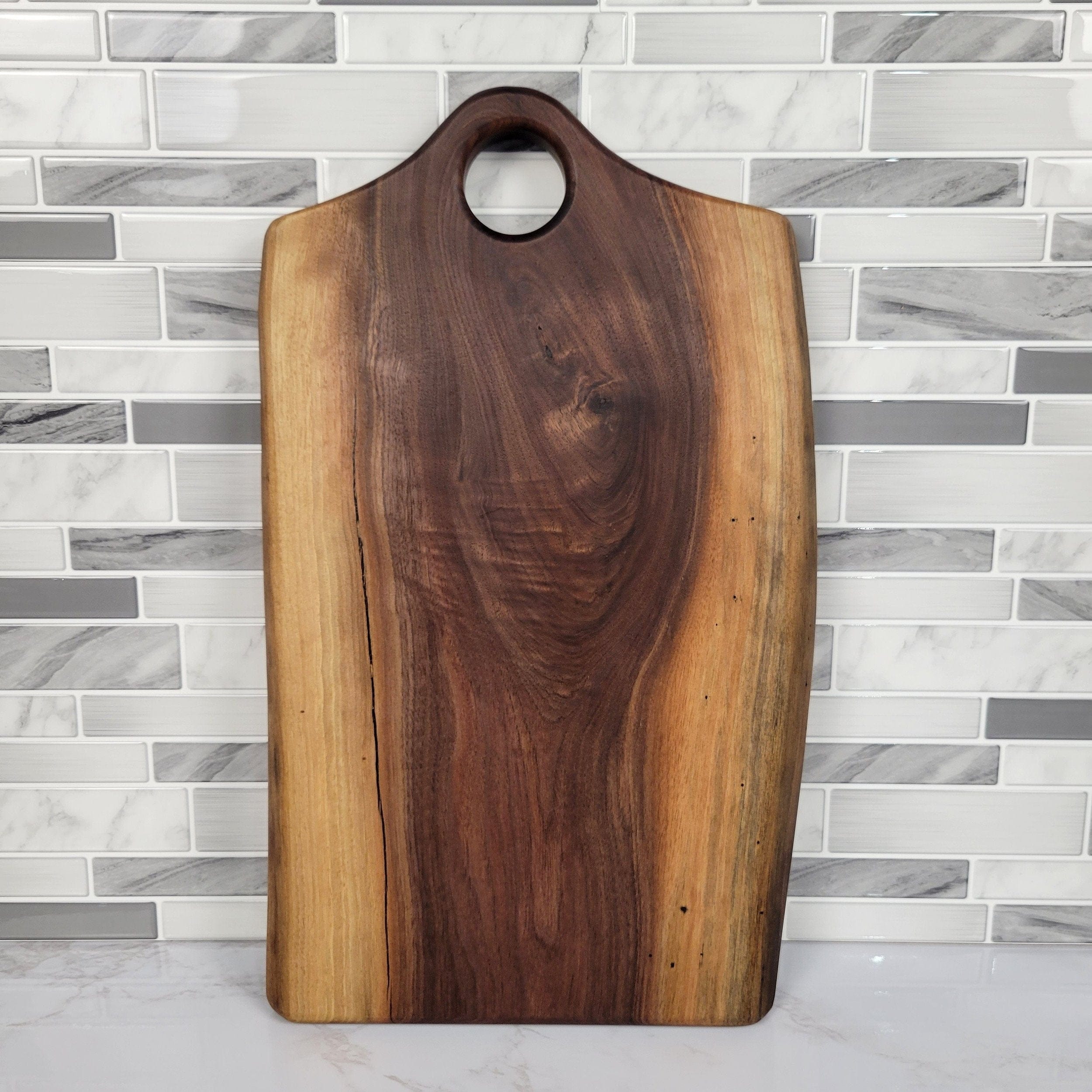 Wood Grain Junkie Charcuterie Board | Live Edge Black Walnut