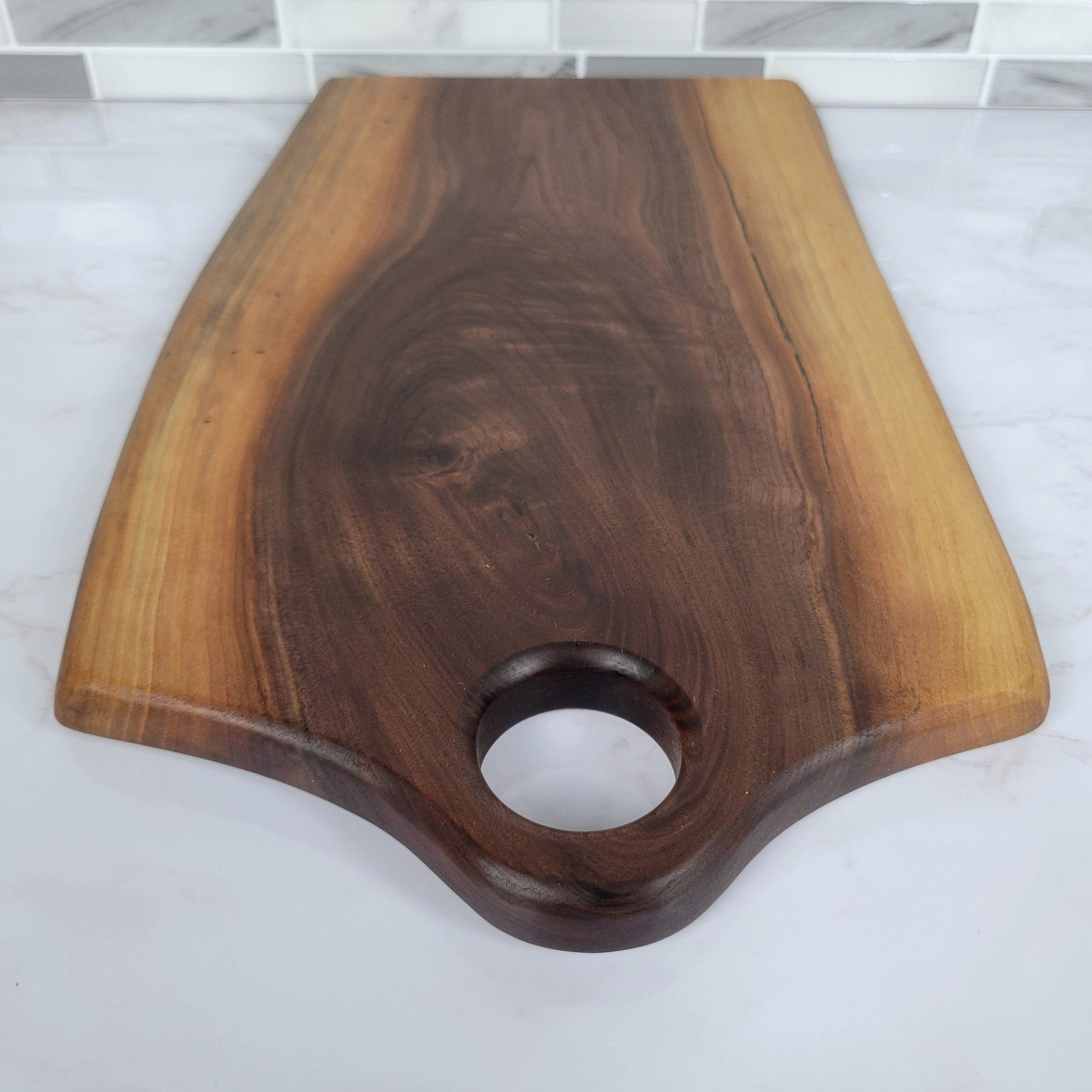Wood Grain Junkie Charcuterie Board | Live Edge Black Walnut