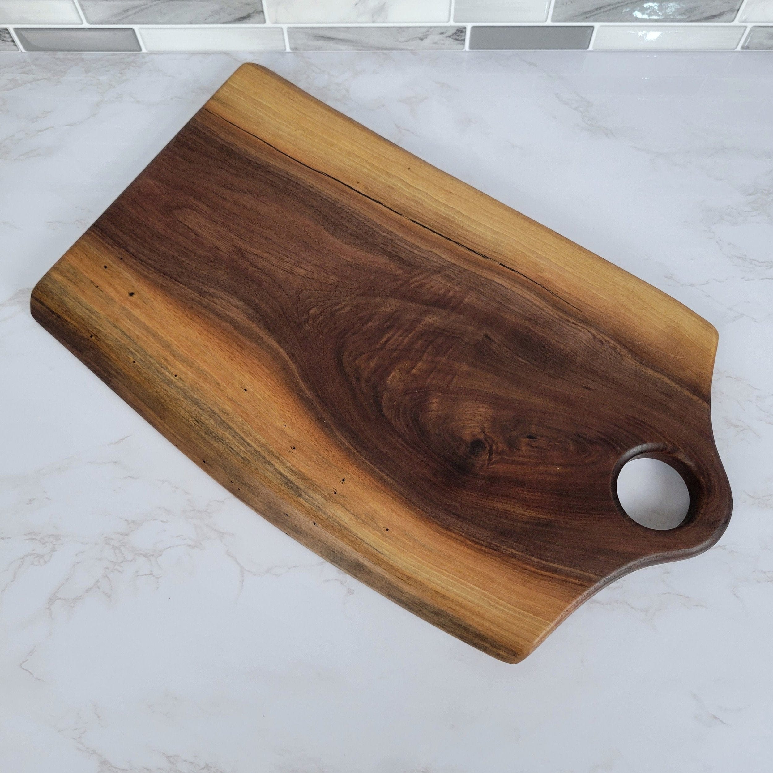 Wood Grain Junkie Charcuterie Board | Live Edge Black Walnut