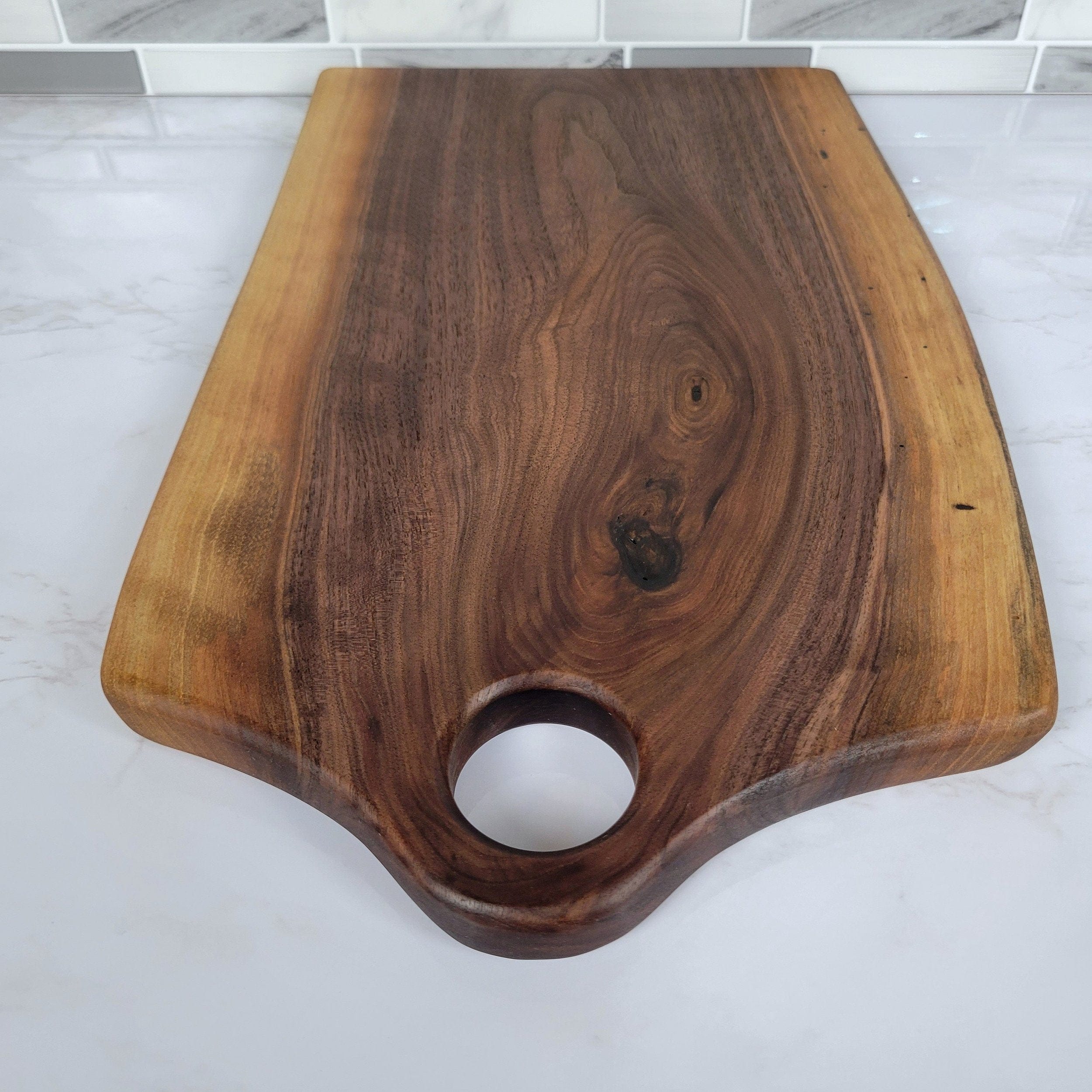 Wood Grain Junkie Charcuterie Board | Live Edge Black Walnut