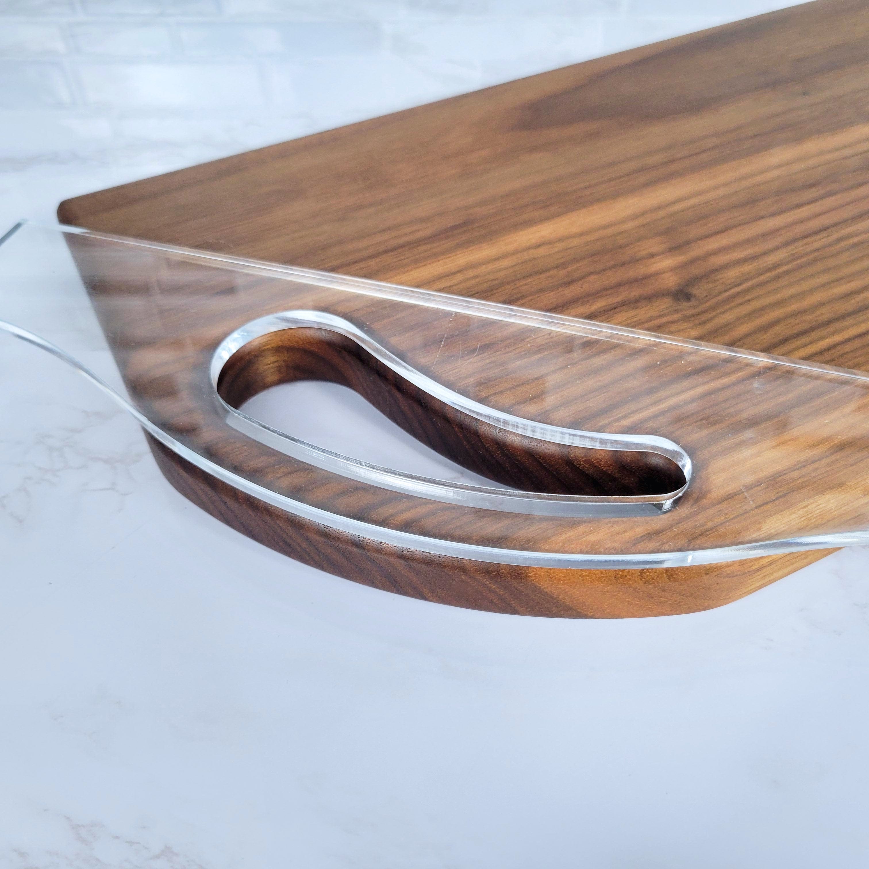 Wood Grain Junkie Curves Charcuterie Board Handle Acrylic Router Template