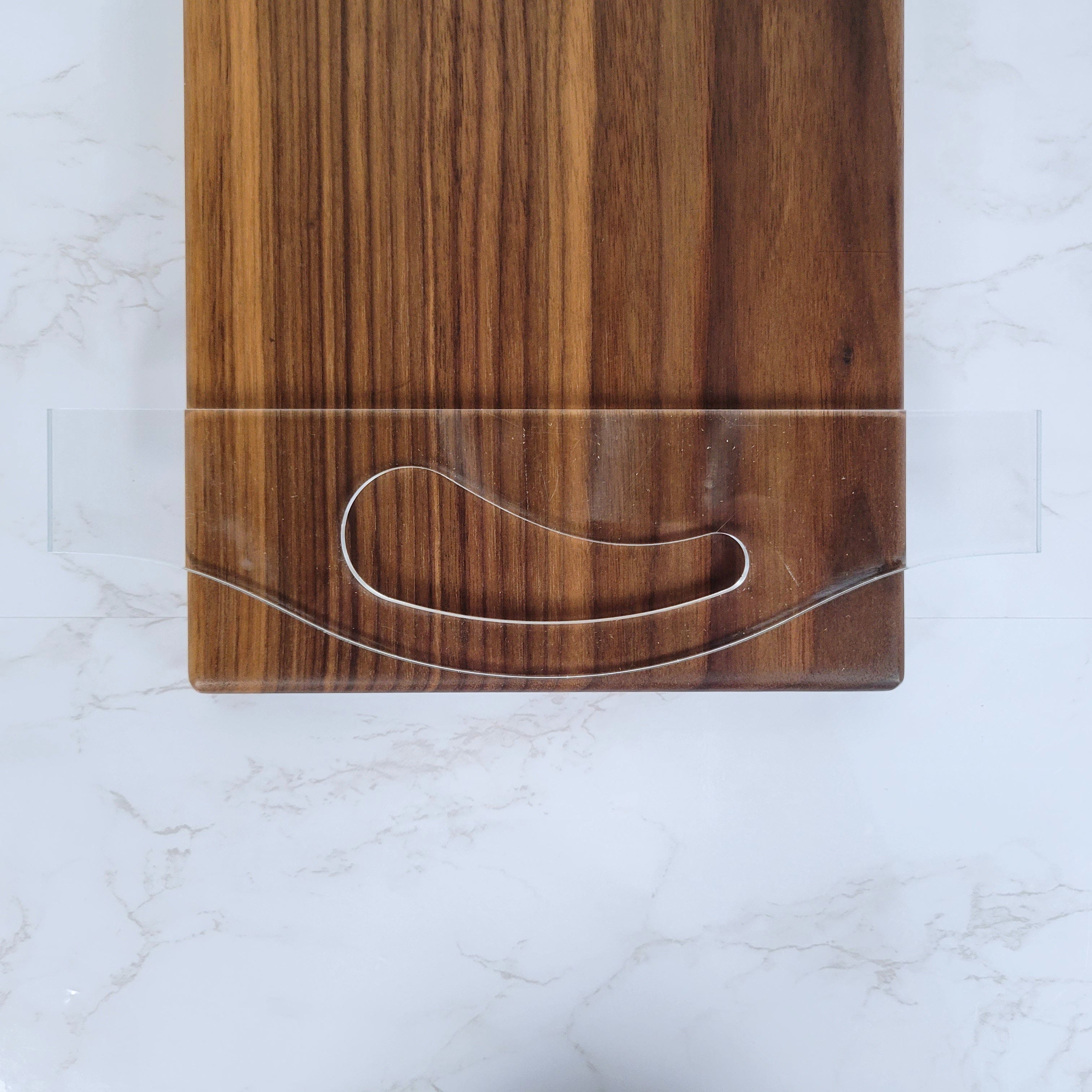 Wood Grain Junkie Curves Charcuterie Board Handle Acrylic Router Template