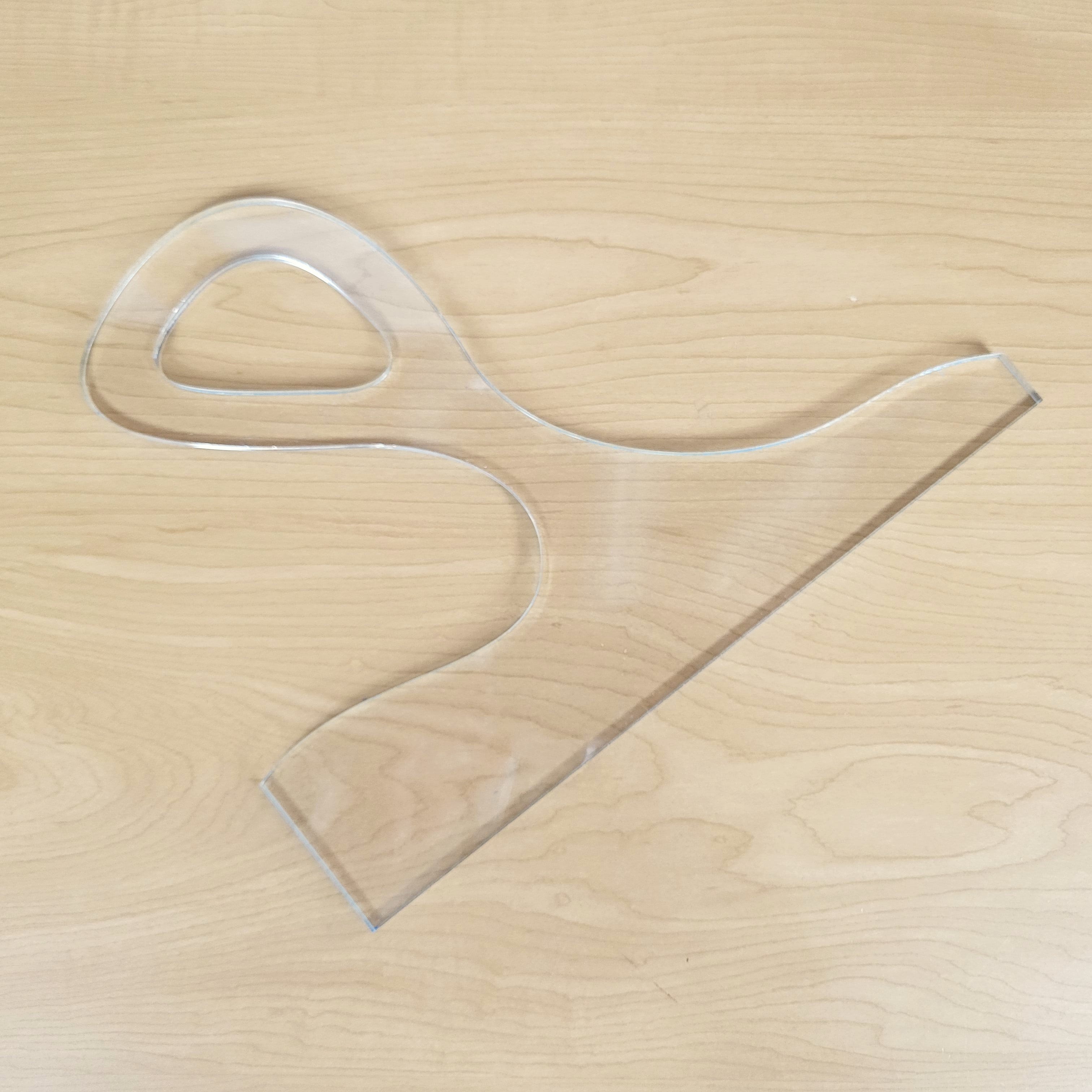 Wood Grain Junkie Curvy Charcuterie Board Handle Acrylic Router Template