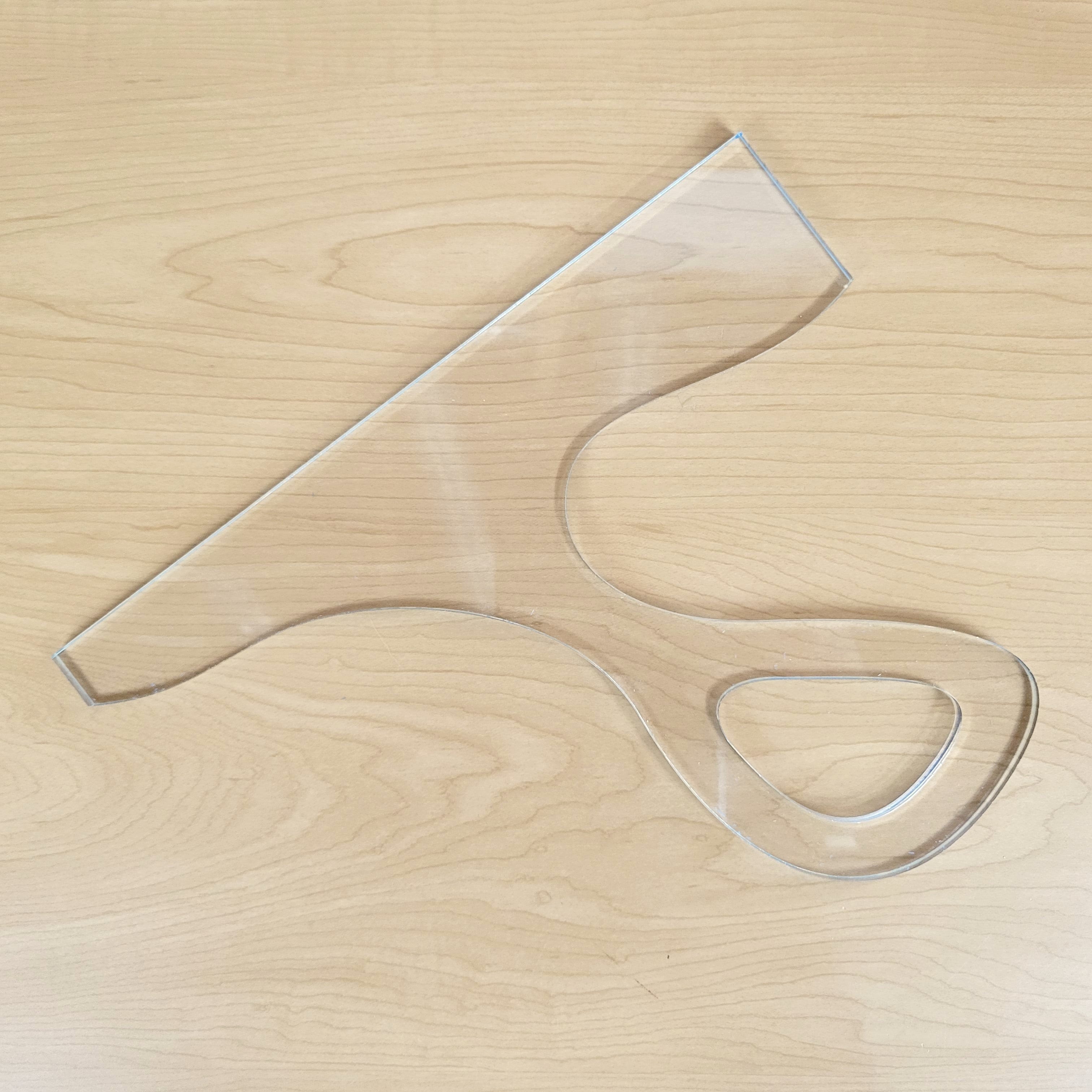Wood Grain Junkie Curvy Charcuterie Board Handle Acrylic Router Template