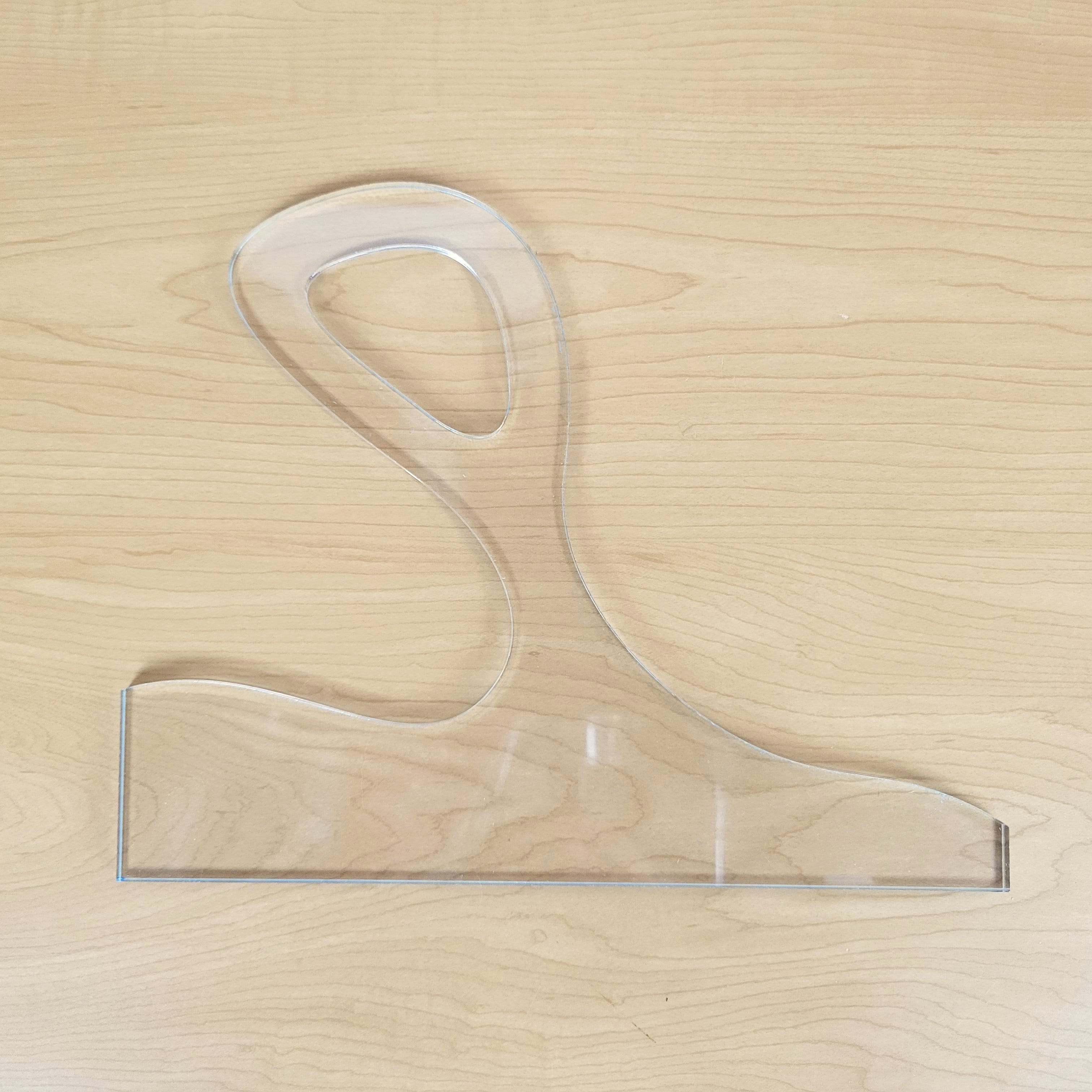 Wood Grain Junkie Curvy Charcuterie Board Handle Acrylic Router Template Angled