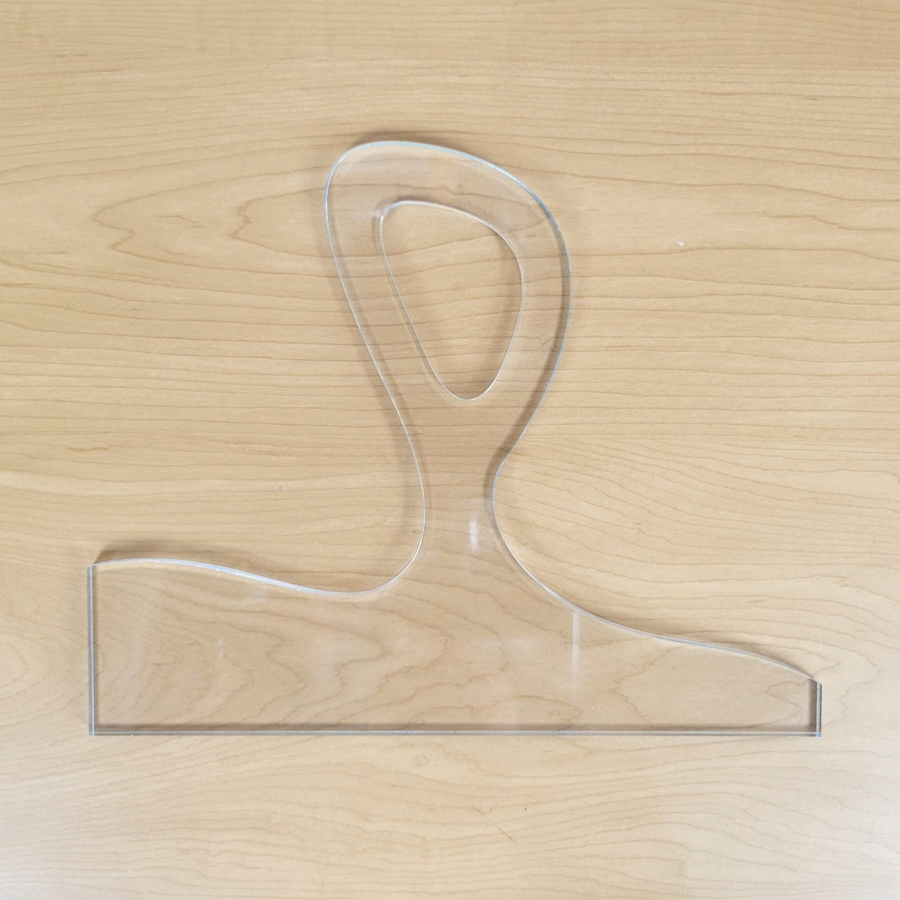 Wood Grain Junkie Curvy Charcuterie Board Handle Acrylic Router Template Straight