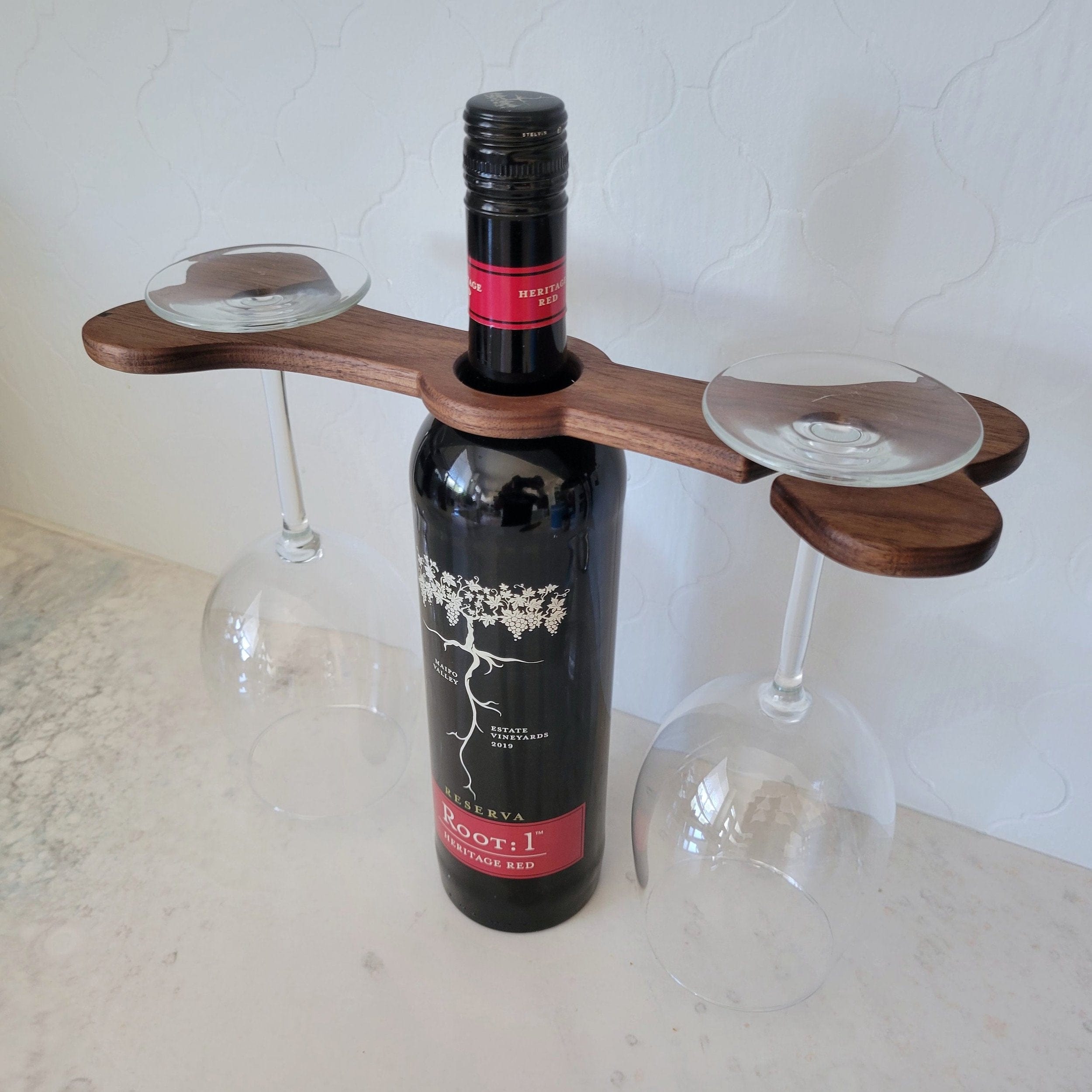 Wood Grain Junkie Dog Bone Wine Caddy Acrylic Router Template