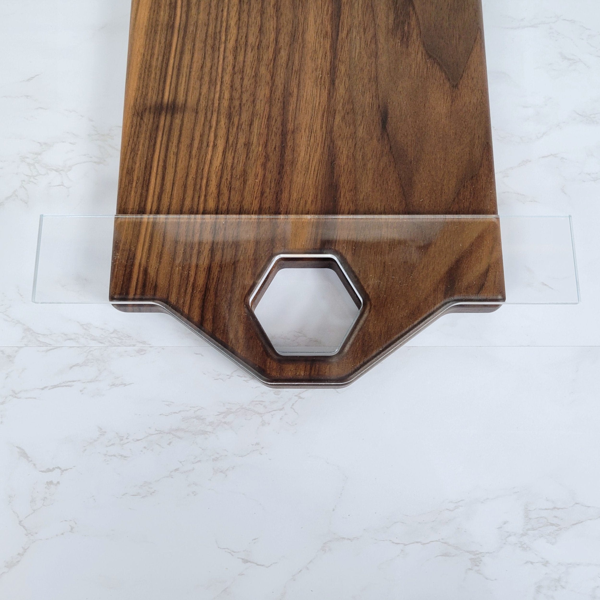 Wood Grain Junkie Honeycomb Charcuterie Board Handle Acrylic Router Template