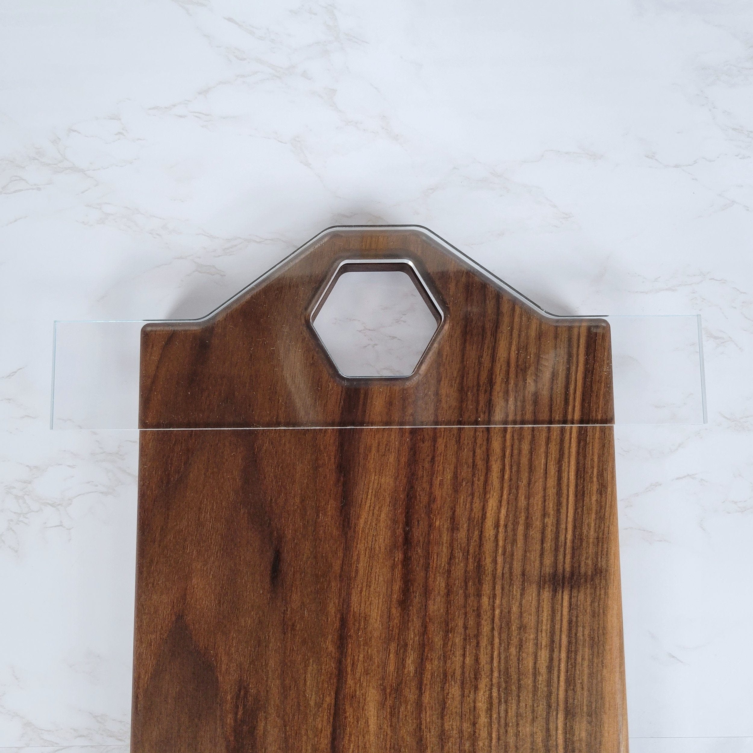 Wood Grain Junkie Honeycomb Charcuterie Board Handle Acrylic Router Template
