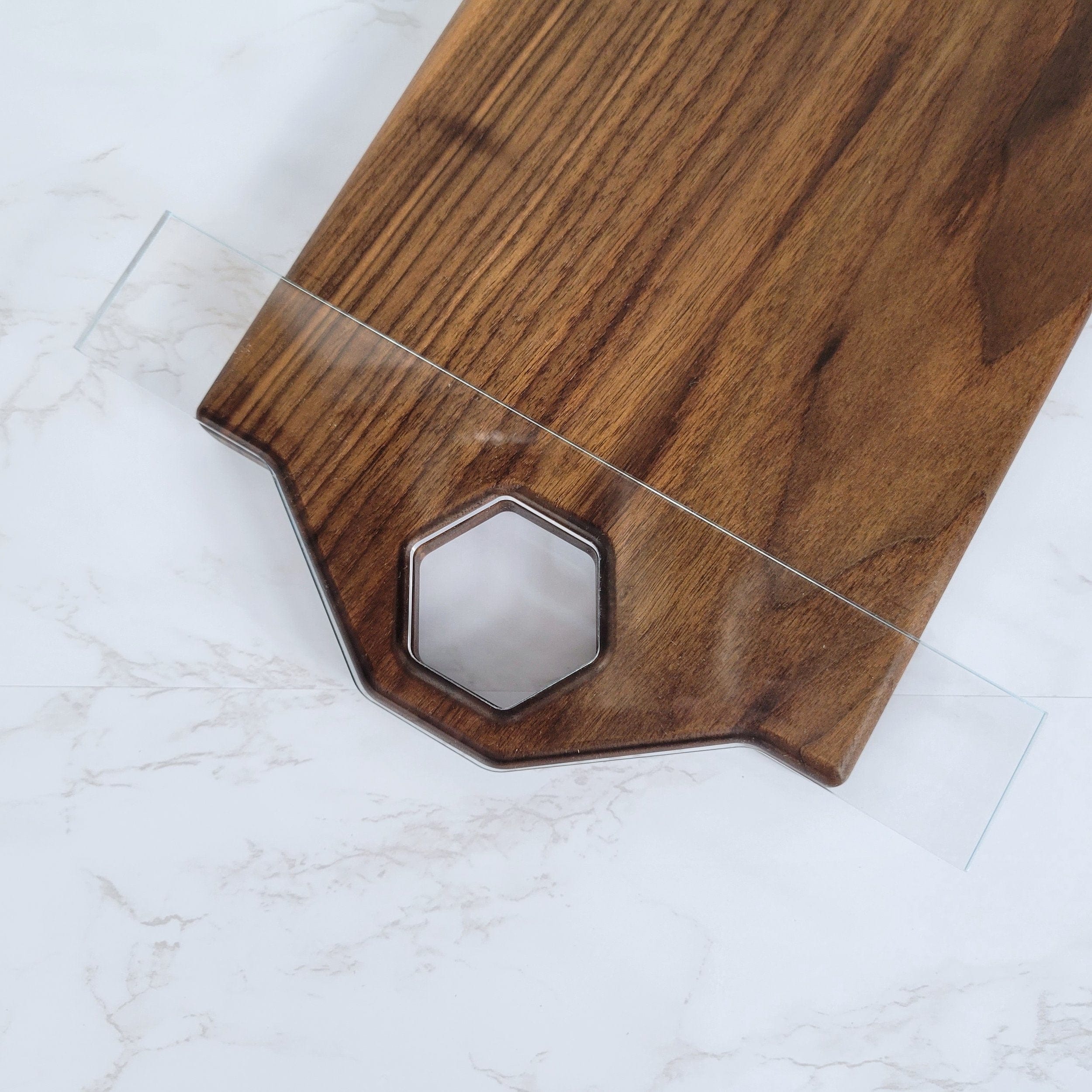 Wood Grain Junkie Honeycomb Charcuterie Board Handle Acrylic Router Template
