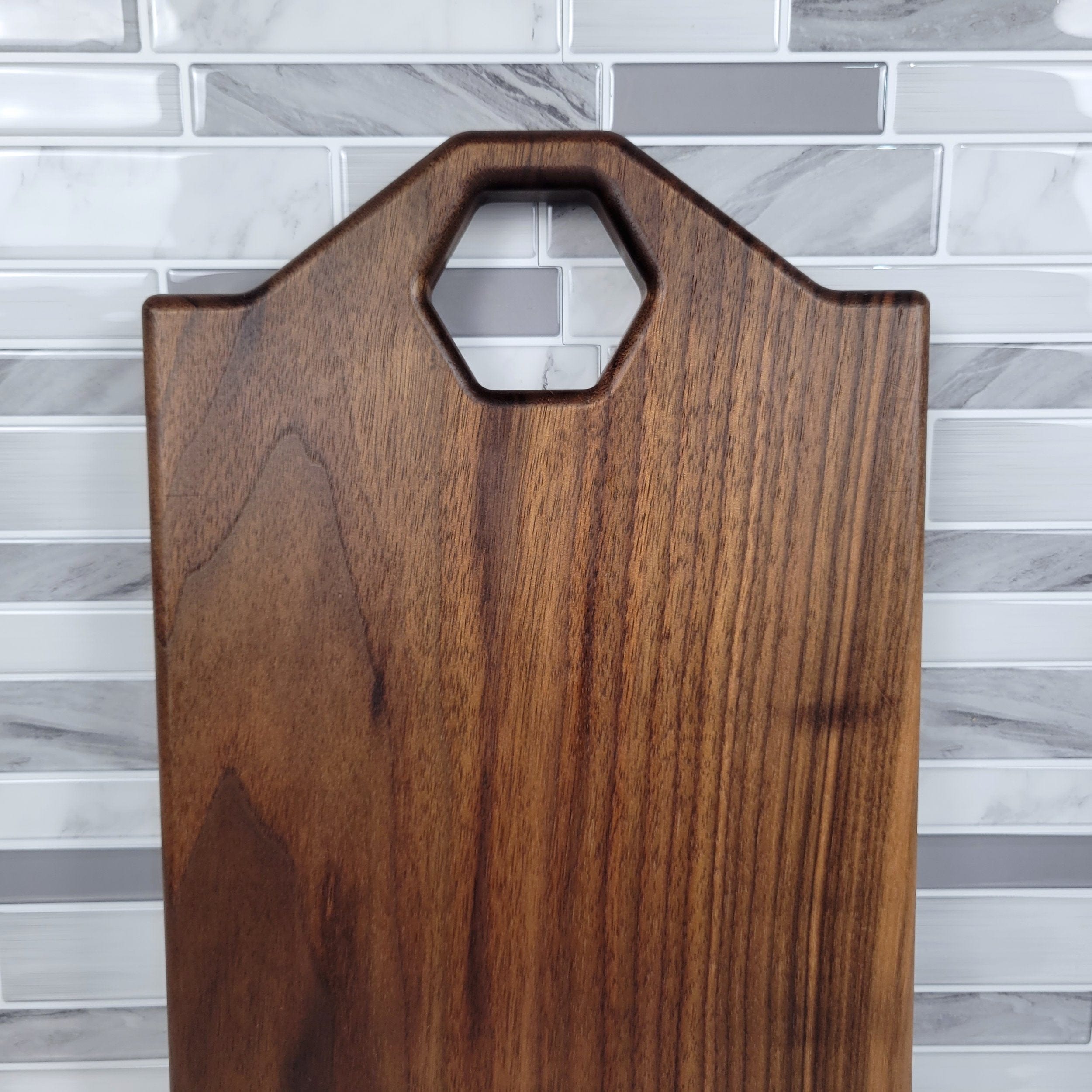 Wood Grain Junkie Honeycomb Charcuterie Board Handle Acrylic Router Template