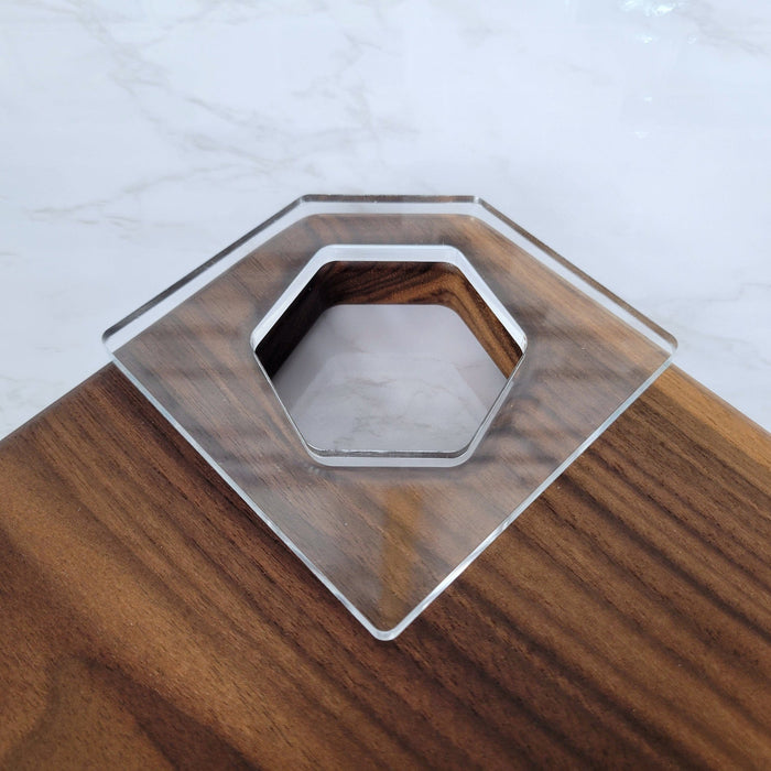 Wood Grain Junkie Honeycomb Cutting Board Corner Handle Acrylic Router Template