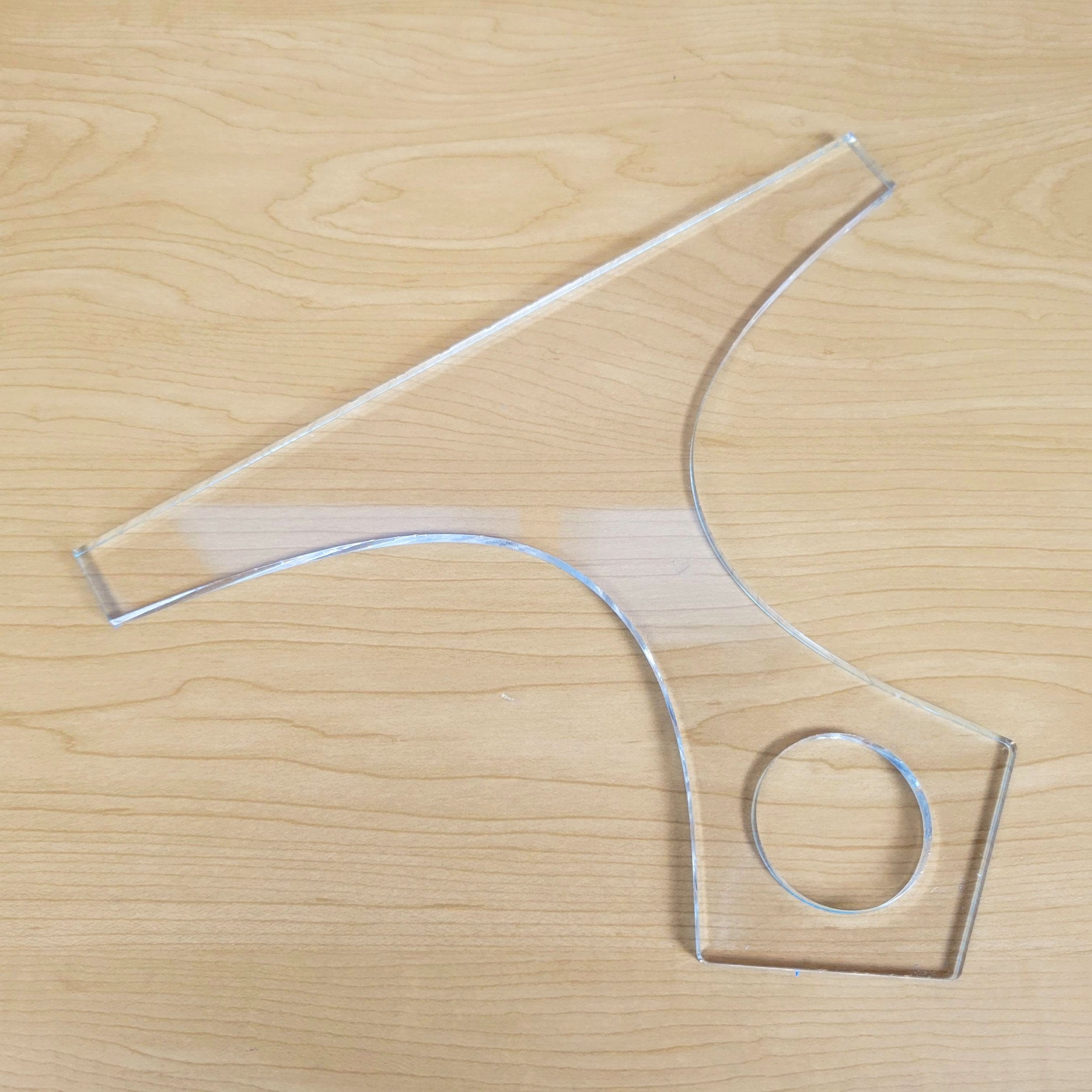 Wood Grain Junkie Kite Charcuterie Board Handle Acrylic Router Template