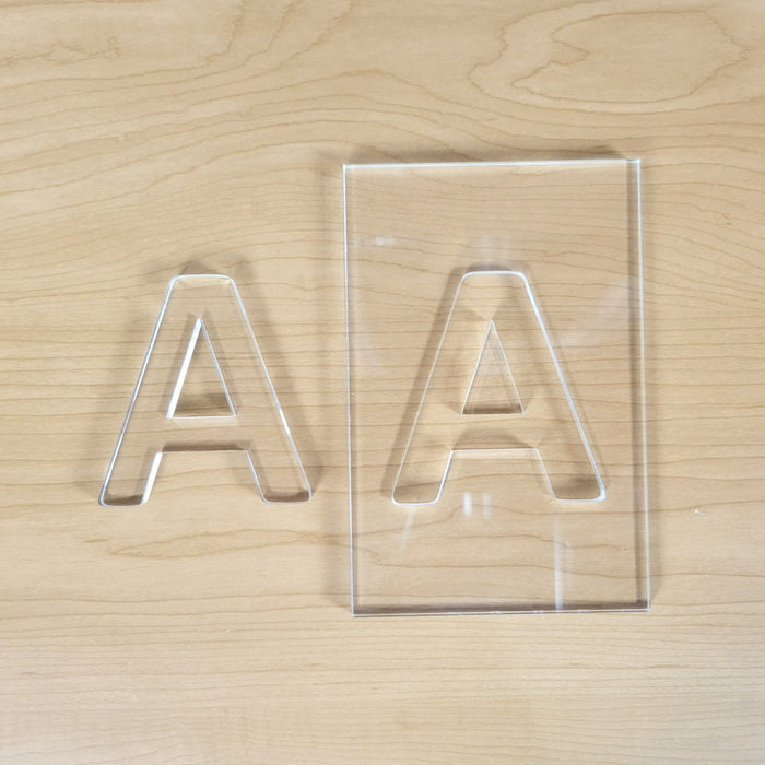 Wood Grain Junkie Letters and Numbers Epoxy/Resin Inlay Acrylic Router Template