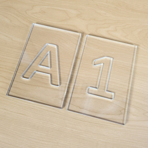 Wood Grain Junkie Letters and Numbers Epoxy/Resin Inlay Acrylic Router Template