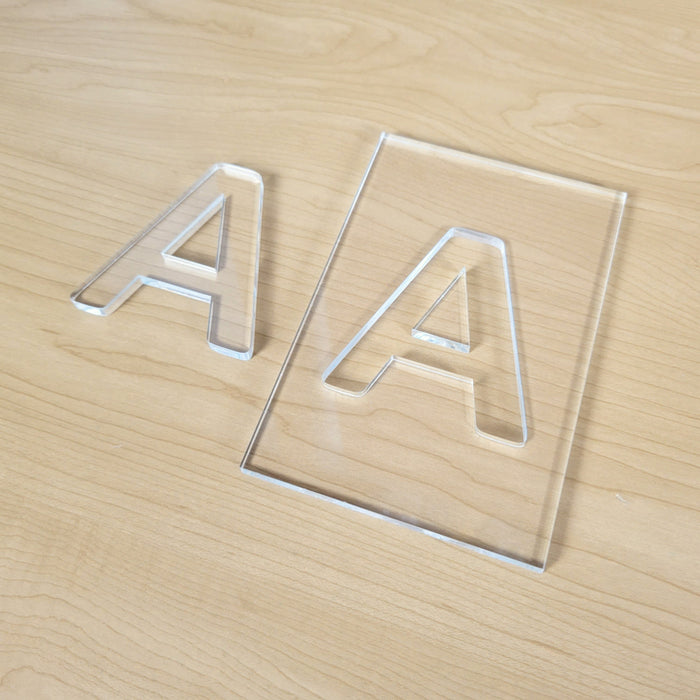 Wood Grain Junkie Letters and Numbers Epoxy/Resin Inlay Acrylic Router Template