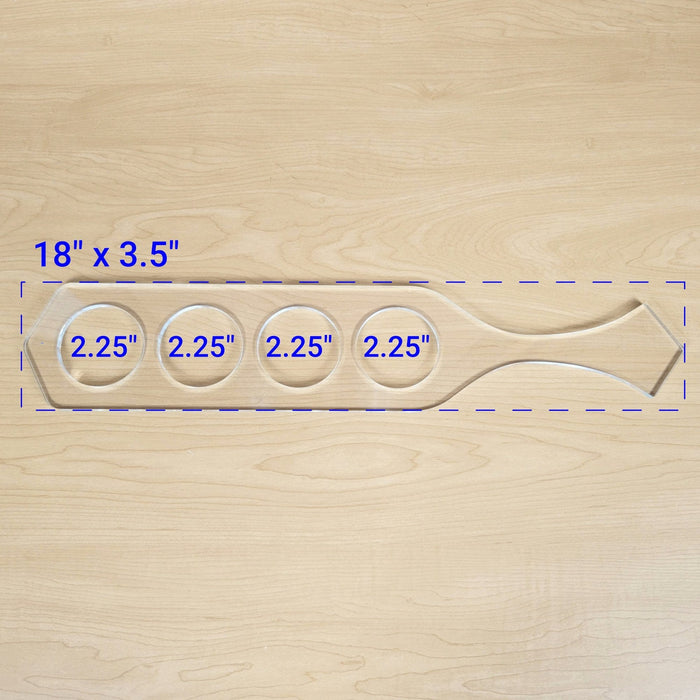 Wood Grain Junkie Necktie Beer Flight Acrylic Router Template