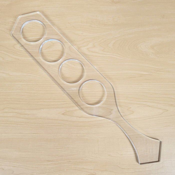 Wood Grain Junkie Necktie Beer Flight Acrylic Router Template