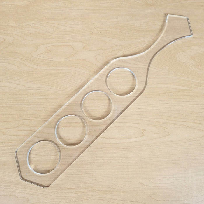 Wood Grain Junkie Necktie Beer Flight Acrylic Router Template