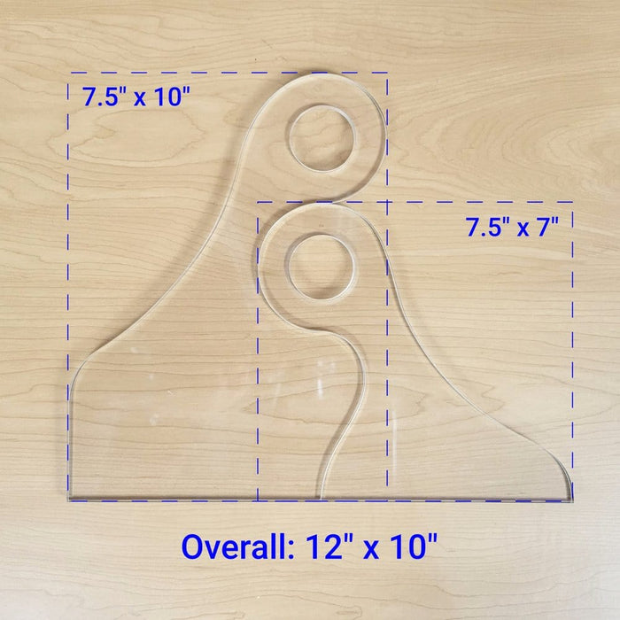 Wood Grain Junkie Nesting Charcuterie Board Handle Router Template Set