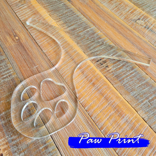 Wood Grain Junkie Paw Print Charcuterie Board Handle Acrylic Router Template