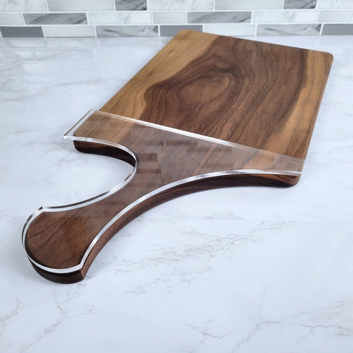 Wood Grain Junkie Round Top Charcuterie Board Handle Acrylic Router Template Angled