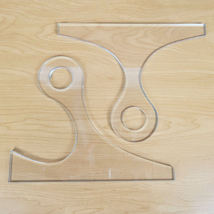 Wood Grain Junkie Roundabout Charcuterie Board Handle Acrylic Router Template