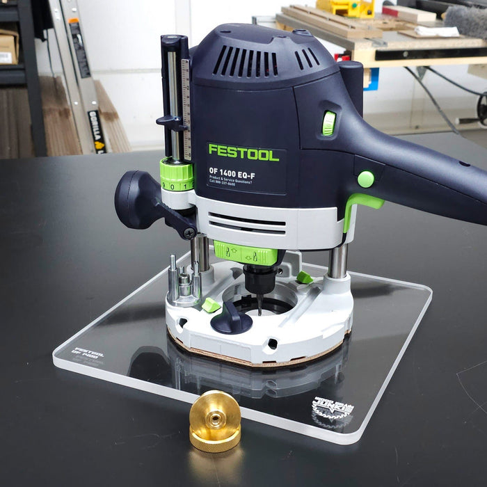 Wood Grain Junkie Router Base Plate for the Festool OF 1400 - Large 10x10 Inch